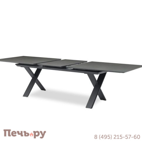 Обеденный комплект Brafritid Timra-Andy 240+6R антрацит/серый, алюминий/спеченный камень/тик фото 5