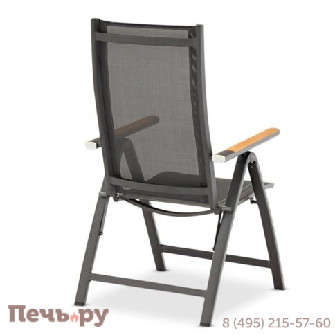 Обеденный комплект Brafritid Timra-Andy 240+6R антрацит/серый, алюминий/спеченный камень/тик фото 8