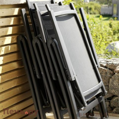 Обеденный комплект Brafritid Timra-Andy 400+10N2R антрацит, алюминий/спеченный камень/тик фото 8