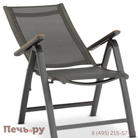 Обеденный комплект Brafritid Timra T-R антрацит/натуральный, алюминий/тик фото 9