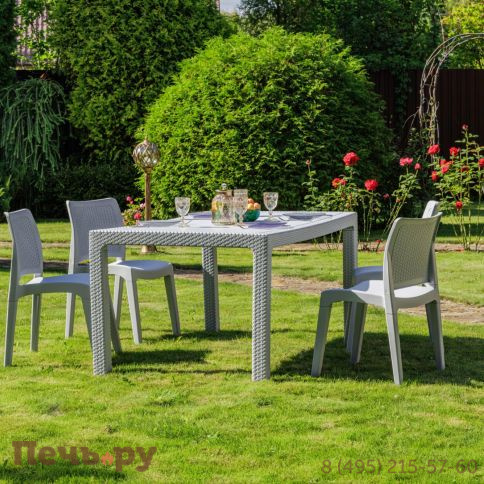 Обеденный комплект JULY S светло-серый фото 2