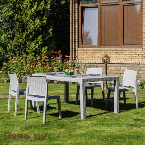 Обеденный комплект JULY S светло-серый фото