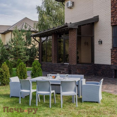 Обеденный комплект Royal Family LANA DINING XL светло-серый фото