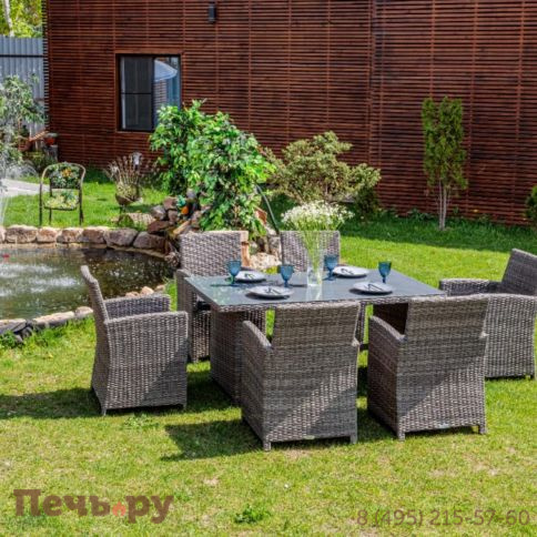 Обеденный комплект Royal Family Fiona из искусственного ротанга фото 3