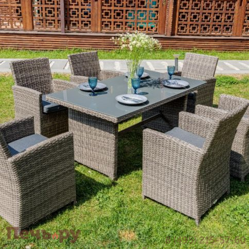 Обеденный комплект Royal Family Fiona из искусственного ротанга фото 4