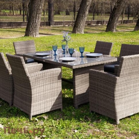 Обеденный комплект Royal Family Fiona из искусственного ротанга фото 8
