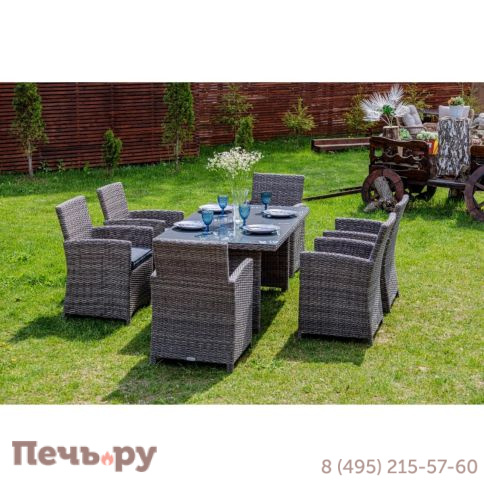 Обеденный комплект Royal Family Fiona из искусственного ротанга фото