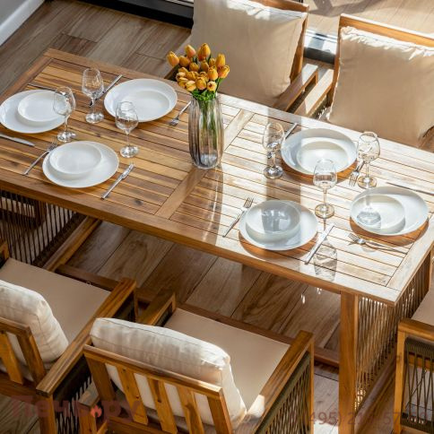 Обеденный комплект Royal Family GRAND MICHELLE оливковый фото 2