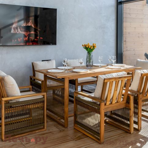 Обеденный комплект Royal Family GRAND MICHELLE оливковый фото 6