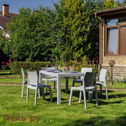 Обеденный комплект Royal Family JULY M светло-серый фото 3