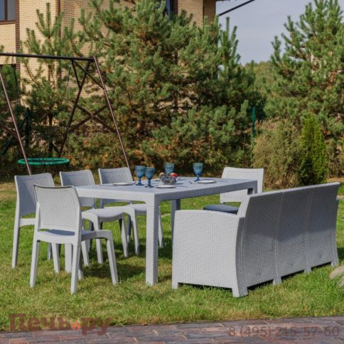 Обеденный комплект Royal Family JULY XXL светло-серый фото 2