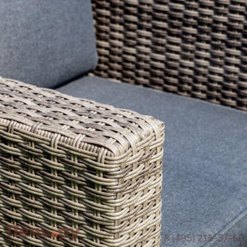 Обеденный комплект Royal Family Karl с трёхместным диваном серого цвета фото 4