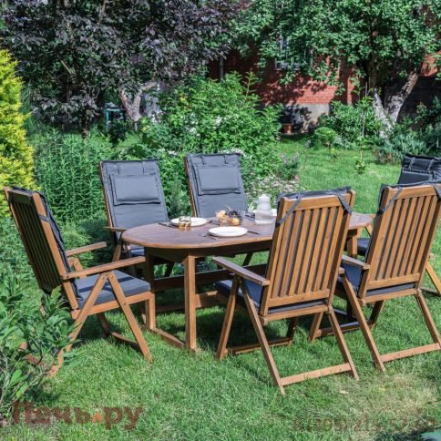 Обеденный комплект Royal Family KIMBERLY на 6 персон(овальный стол) фото 2