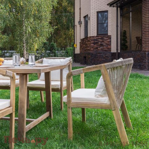 Обеденный комплект Royal Family MICHELLE на 6 персон из натуральной акации фото 3