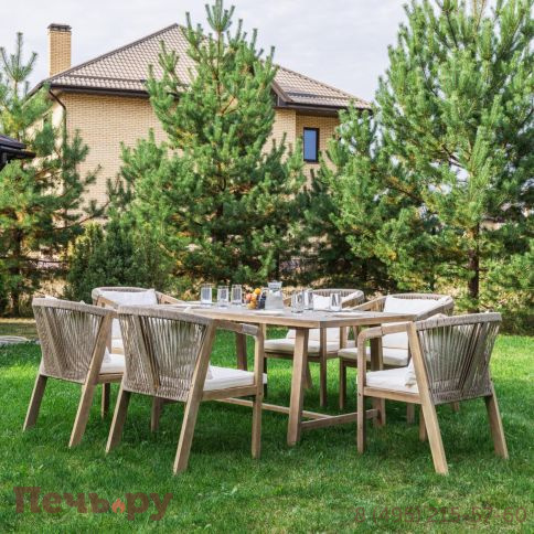 Обеденный комплект Royal Family MICHELLE на 6 персон из натуральной акации фото