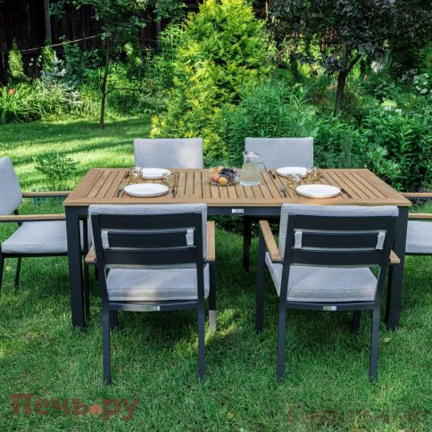 Обеденный комплект Royal Family Oscar со столешницей из тика фото 2