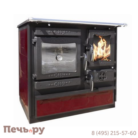 Отопительно варочная печь Guca Guliver bordo фото 2