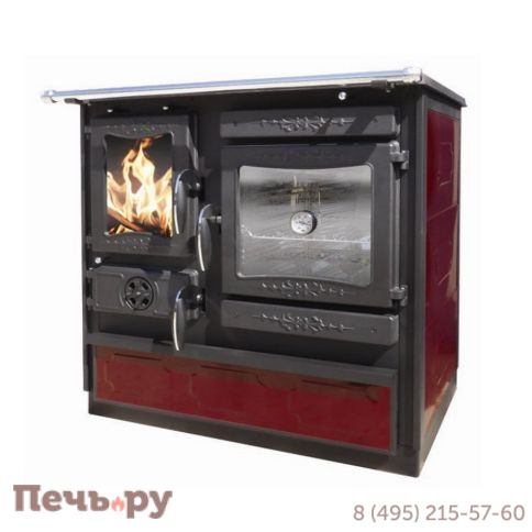 Отопительно варочная печь Guca Guliver bordo фото