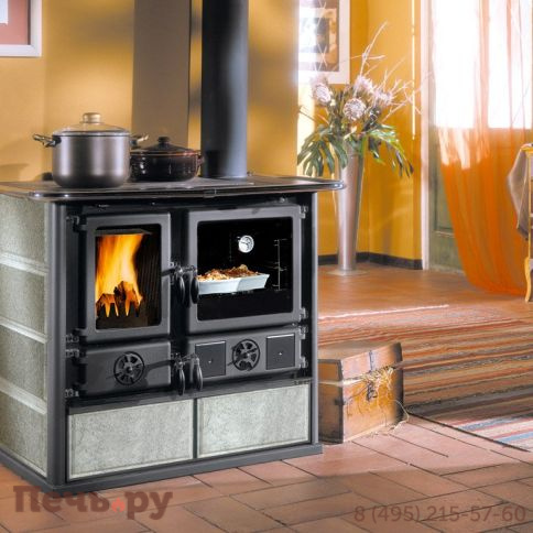 Отопительно-варочная печь La Nordica Rosa камень фото 2