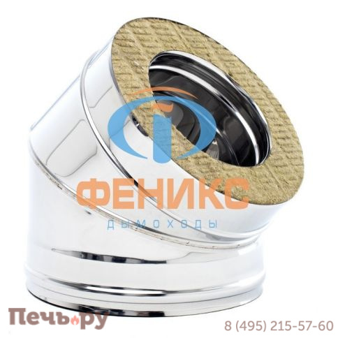 Отвод 45° 2ОТ45 Феникс (AISI 430 1мм) фото