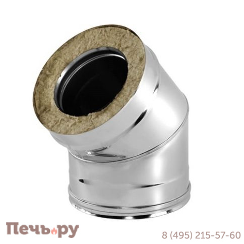 Отвод 45° OTvDR45 Вулкан V50R (AISI 321 0.5мм + AISI 304 0.5мм) фото