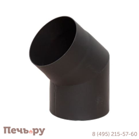 Отвод КПД черный 45°  фото