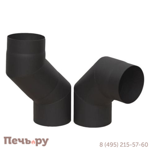 Отвод КПД черный 90°  фото 6