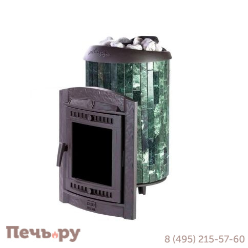 Печь банная Прометалл Атмосфера L+ КТТ в облицовке наборные ламели изображение Печь банная Прометалл Атмосфера L+ КТТ в облицовке наборные ламели фото