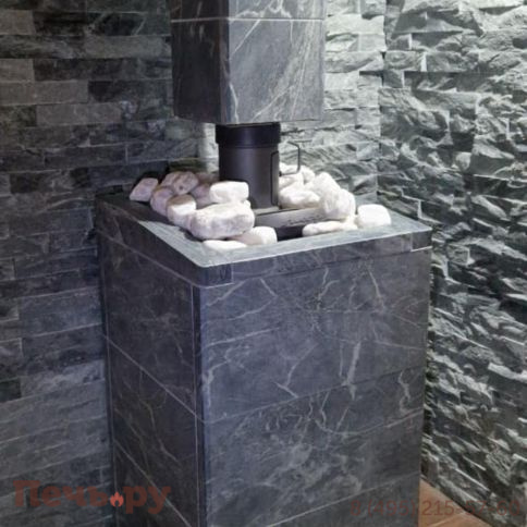 Печь банная Прометалл Атмосфера L в облицовке Талькохлорит фото 4