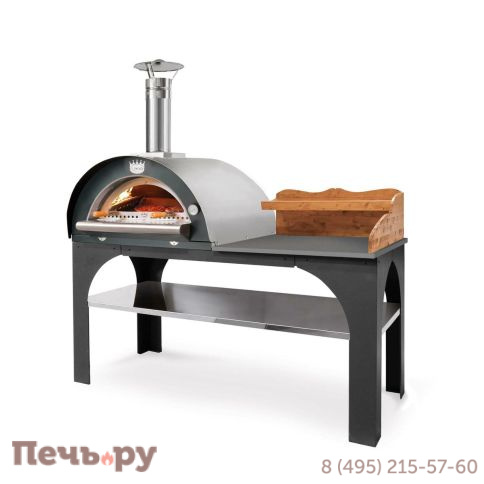 Печь Clementi Pizza Party Legna 80X60 Tetto Inox 304 фото 2