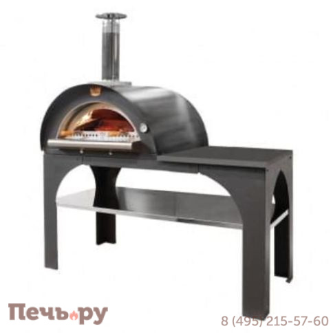 Печь Clementi Pizza Party Legna 80X60 Tetto Inox 304 фото
