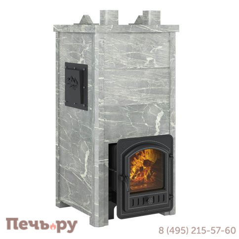 Печь для бани Эверест Легкий пар Профи в облицовке Талькохлорит, S-50 (каменка из чугуна) фото 3