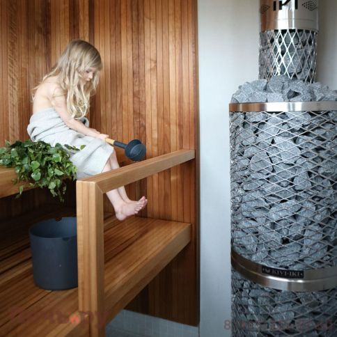 Печь для сауны KIVI IKI SL 2025 (сквозь стену, дверца открывается налево) фото 6