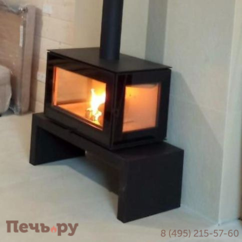 Печь камин Астов Куб 3С 800 на подиуме фото 6