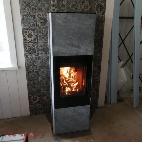 Печь камин Contura 35T:1 чугунная дверца, верхняя панель из стекла фото 13