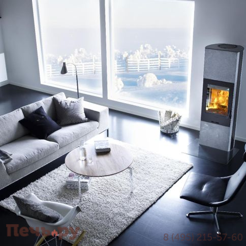 Печь камин Contura 35T:2 чугунная дверца, верхняя панель из талькомагнезита фото 9