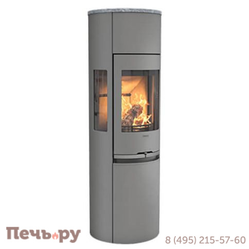 Печь камин Contura 596 Style серый, чугунная дверца фото 2