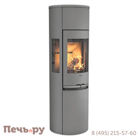 Печь камин Contura 596 Style серый, чугунная дверца фото