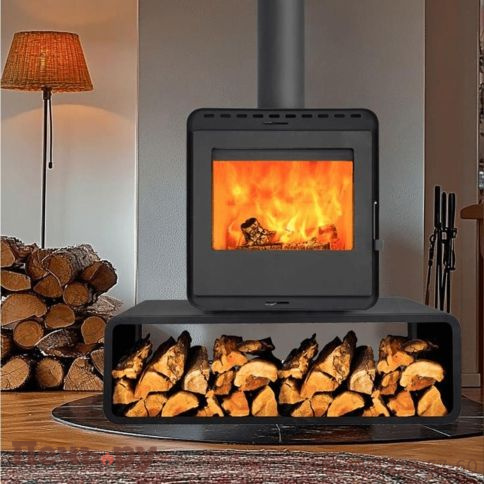 Печь камин Denner Fire Lumen Nest с дровником фото