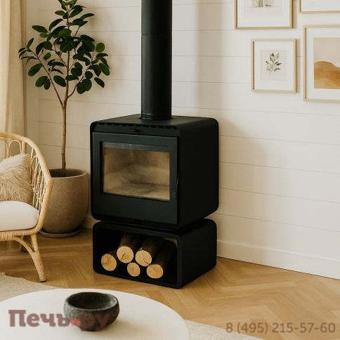 Печь камин Denner Fire Lumen с дровником фото 6