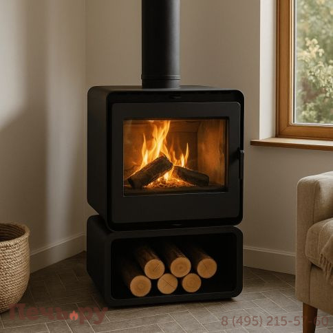 Печь камин Denner Fire Lumen с дровником фото 7