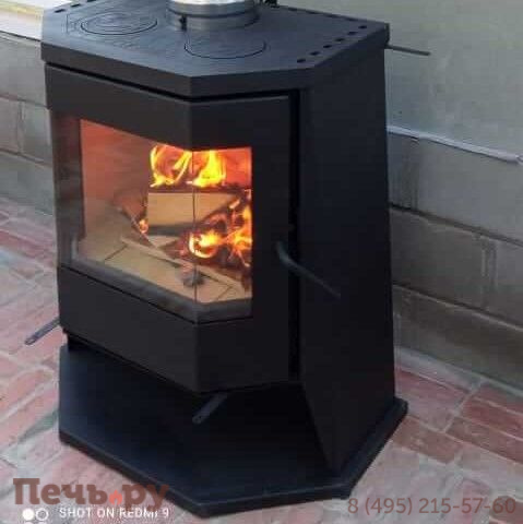 Печь камин ЭкоКамин Бавария Панорама Призма с плитой (РК189) фото 4