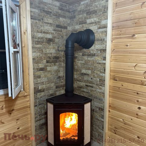 Печь-камин ЭкоКамин Бавария угловая (РК 145) без плиты фото 11