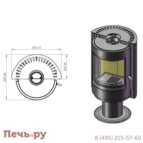 Печь камин Ember Radmila 500 D фото 5