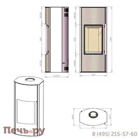 Печь камин Ember SKI-356 A фото 5