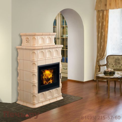 Печь-камин Hein Baracca 3 керамика с теплообменником фото