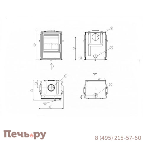Печь камин кафельная ABX Sicilia KI фото 10