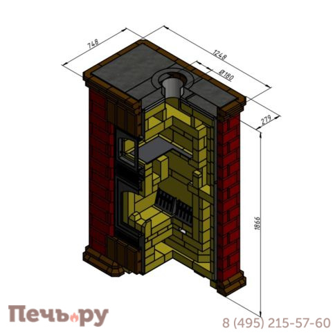 Печь камин КДМ КИВ с духовкой фото 9