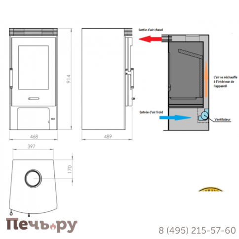 Печь камин Panadero Bergen фото 2
