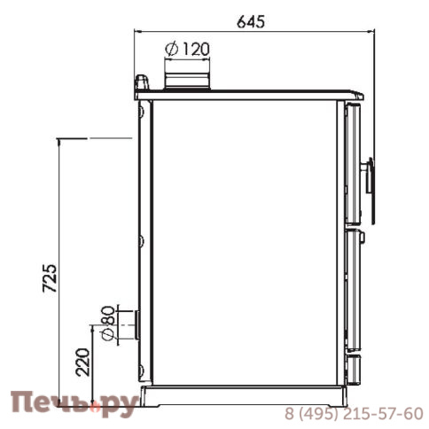 Печь камин Plamen Calorex 100 фото 4